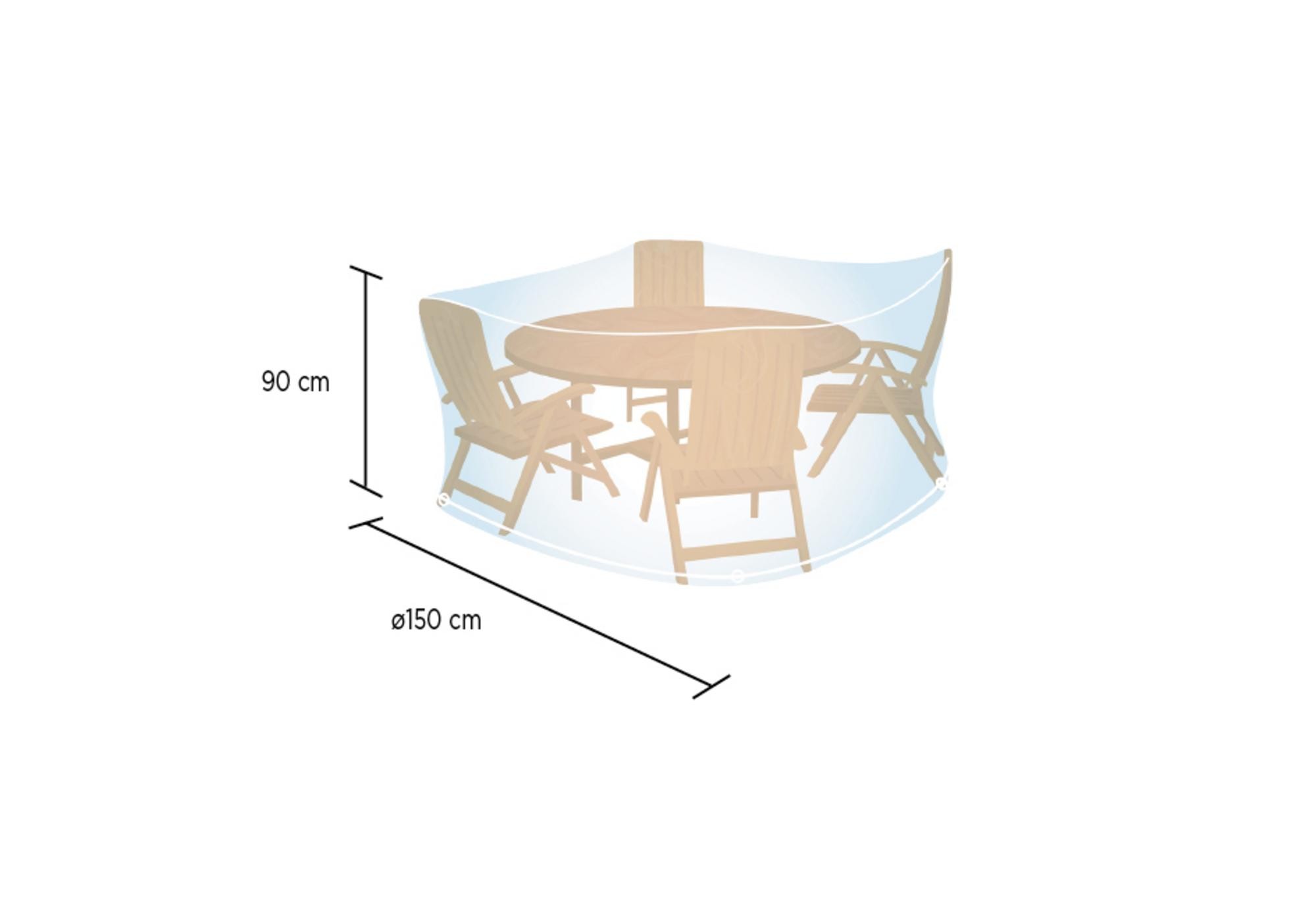 Funda cubre MESA REDONDA - M (90 x ø 150 cm)